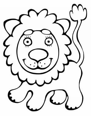 Раскраска лев для детей 3 4 лет #4 #365925