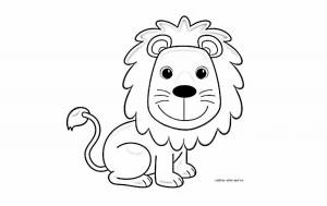 Раскраска лев для детей 3 4 лет #8 #365929