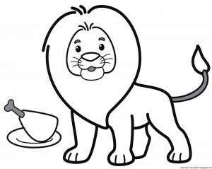 Раскраска лев для детей 3 4 лет #12 #365933