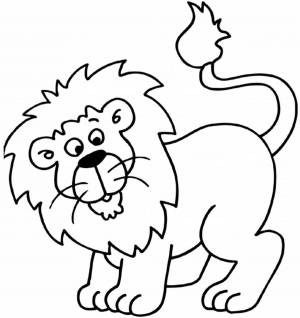 Раскраска лев для детей 3 4 лет #17 #365938