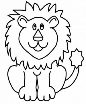 Раскраска лев для детей 3 4 лет #20 #365941