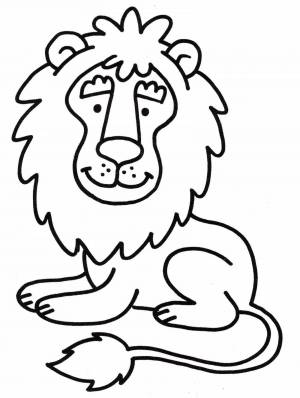 Раскраска лев для детей 3 4 лет #25 #365946