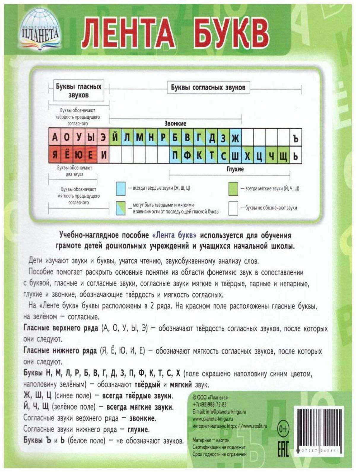 Картинки Лента букв и звуков для начальной школы (29 шт.) - #8626