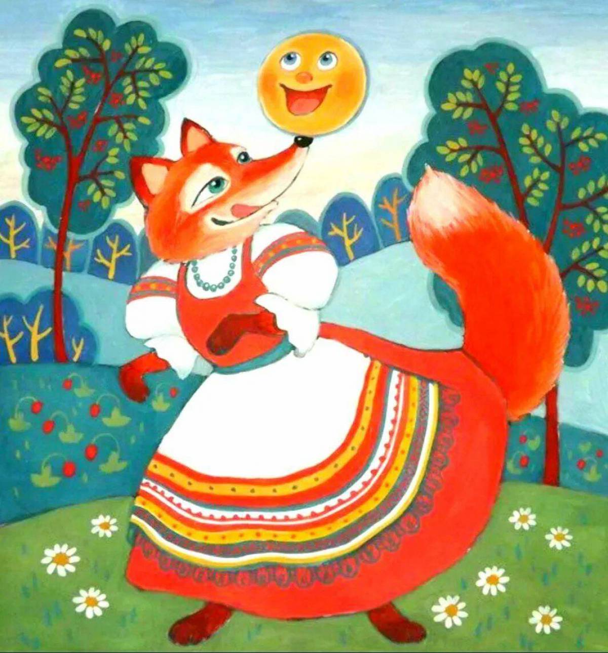 Картинки колобок и лиса