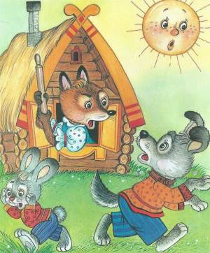 Раскраска лиса и заяц для детей #13 #370983