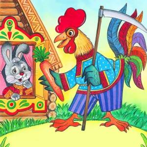 Раскраска лиса и заяц из сказки заюшкина избушка #5 #371013