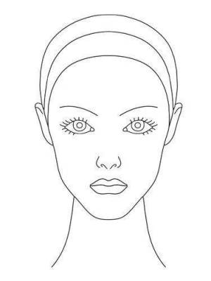 Раскраска лицо девушки для макияжа без волос #11 #372252