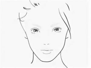 Раскраска лицо девушки для макияжа без волос #13 #372254