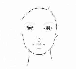 Раскраска лицо девушки для макияжа без волос #19 #372260