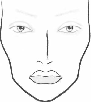Раскраска лицо девушки для макияжа без волос #27 #372268