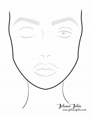 Раскраска лицо девушки для макияжа без волос #30 #372271