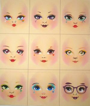 Раскраска лицо куклы #12 #372433