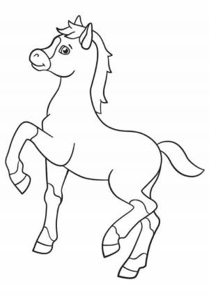 Раскраска лошадка для детей 4 5 лет #4 #374676