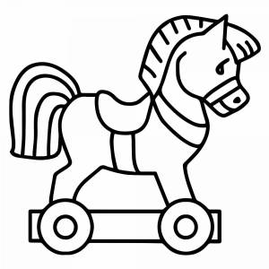 Раскраска лошадка для детей 4 5 лет #31 #374703