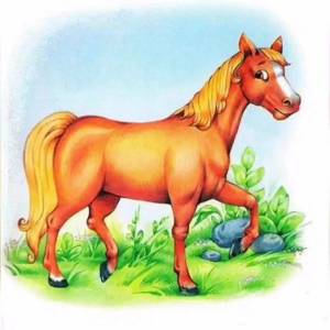 Раскраска лошадка для малышей 2 3 лет #35 #374746