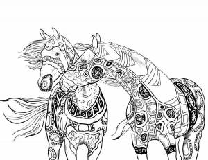 Раскраска лошадь антистресс #5 #374894