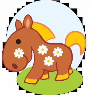 Раскраска лошадь для детей 3 4 лет #20 #374948