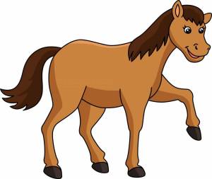 Раскраска лошадь для детей 3 4 лет #25 #374953
