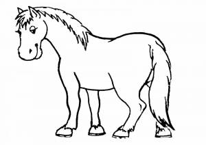 Раскраска лошадь для детей 3 4 лет #36 #374964