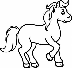 Раскраска лошадь для детей 6 7 лет #31 #374997