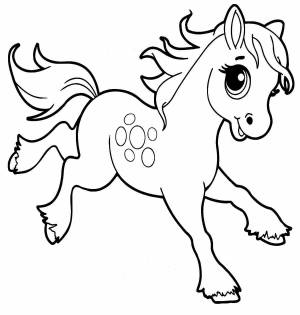 Раскраска лошадь для детей 6 7 лет #36 #375002