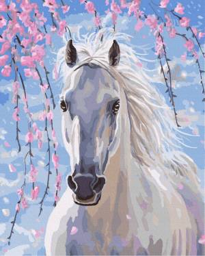 Раскраска лошадь по номерам #12 #375052