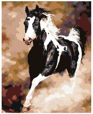 Раскраска лошадь по номерам #30 #375070