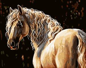 Раскраска лошадь по номерам #31 #375071