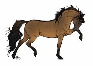 Раскраска лошадь рисунок #7 #375125