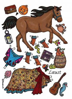 Раскраска лошадь с одеждой #2 #375188