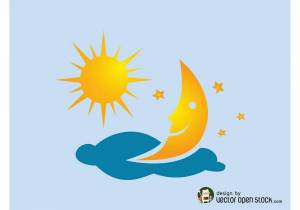 Раскраска луна и солнце для детей #6 #375626
