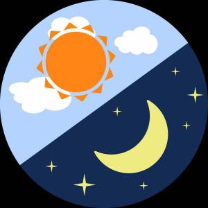 Раскраска луна и солнце для детей #15 #375635