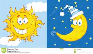 Раскраска луна и солнце для детей #23 #375643