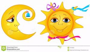 Раскраска луна и солнце для детей #32 #375652