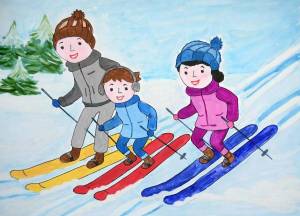Раскраска лыжник для детей 4 5 лет #7 #375832