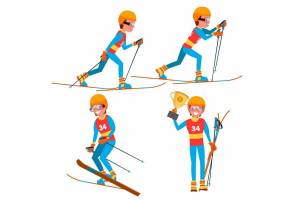 Раскраска лыжник для детей 4 5 лет #12 #375837
