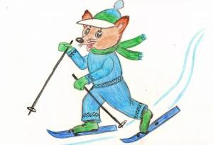 Раскраска лыжник для детей 4 5 лет #16 #375841