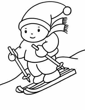 Раскраска лыжник для детей 4 5 лет #17 #375842