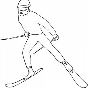 Раскраска лыжник для детей 4 5 лет #32 #375857