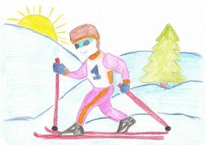 Раскраска лыжник для детей 4 5 лет #34 #375859