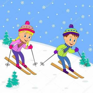 Раскраска лыжник для детей 4 5 лет #37 #375862