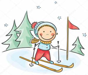 Раскраска лыжник для детей 4 5 лет #38 #375863