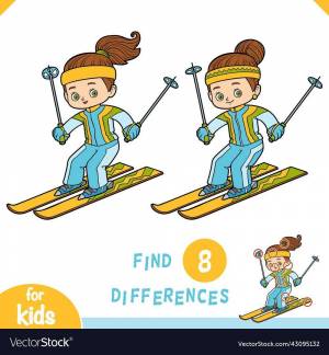 Раскраска лыжник для детей 6 7 лет #29 #375893