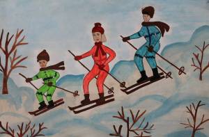 Раскраска лыжник для детей 6 7 лет #30 #375894