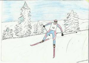 Раскраска лыжник для детей 6 7 лет #31 #375895