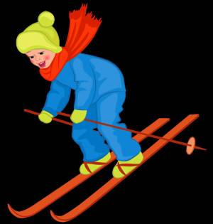 Раскраска лыжник для малышей #1 #375902