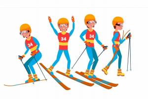 Раскраска лыжник для малышей #6 #375907