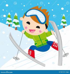 Раскраска лыжник для малышей #29 #375930