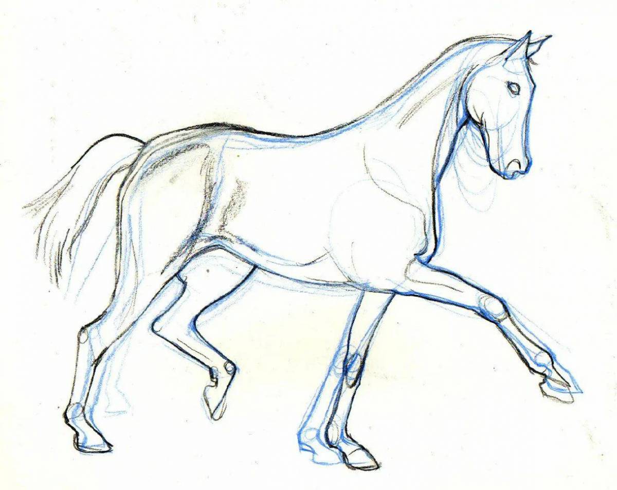 Лошадь рисунок #10
