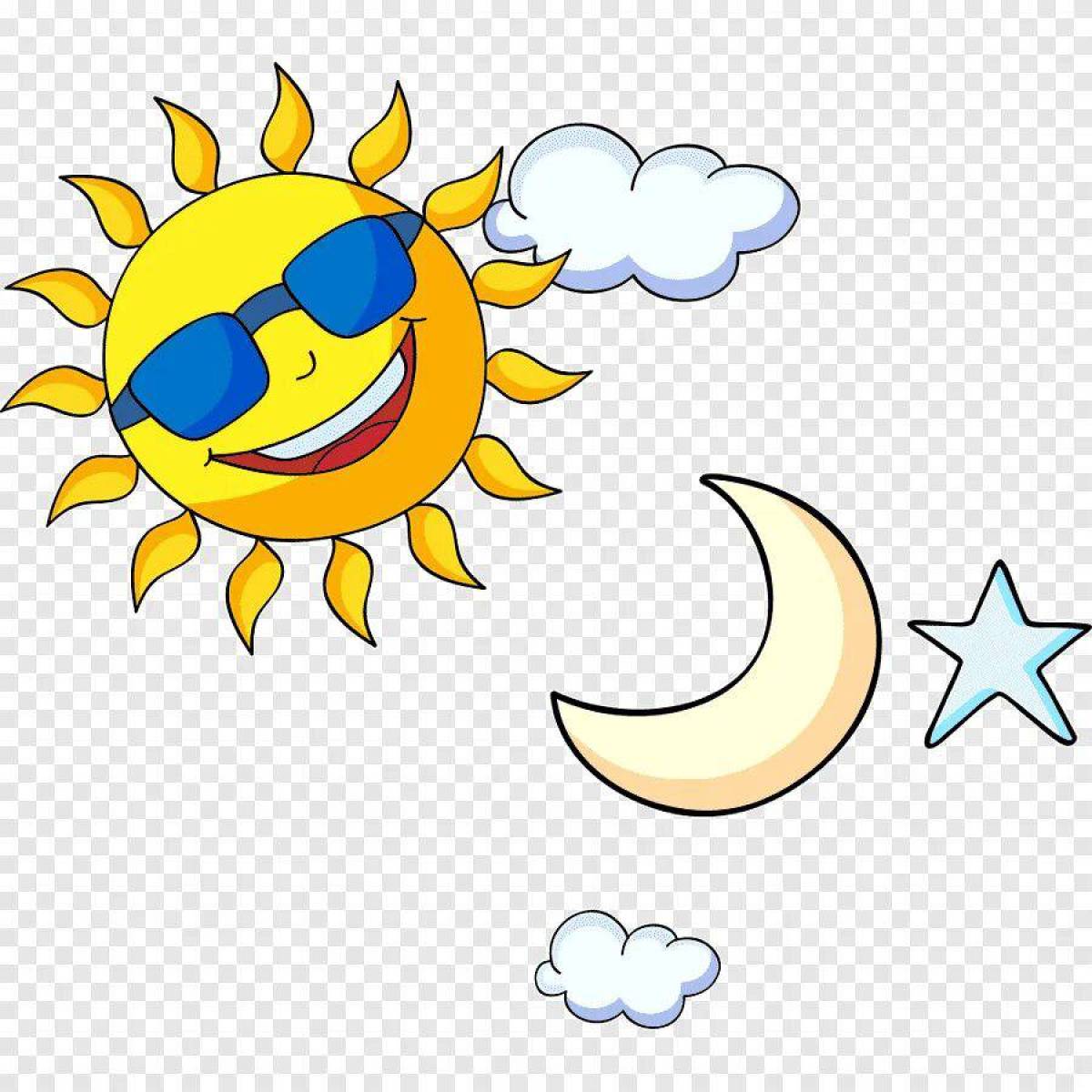 Луна и солнце для детей #10